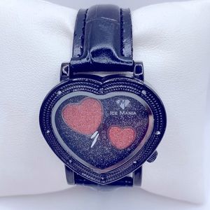 Working! Ladies Ice Mania Heart Shaped Watch